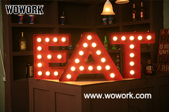 EAT letters for resturant decoration